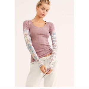 Free People Big Sur Tie Dye long sleeve NWT